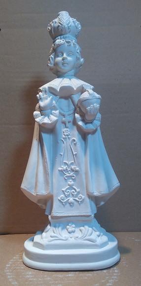 Imagem Menino Jesus de Praga Escultura em Gesso Cru