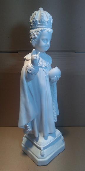 Imagem Menino Jesus de Praga Escultura em Gesso Grande