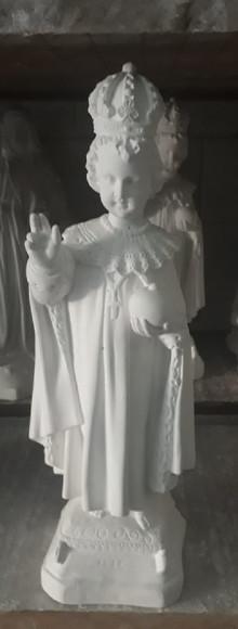 Imagem Menino Jesus de Praga Escultura em Gesso Grande