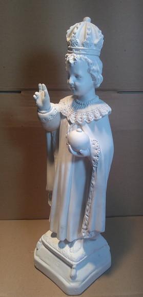 Imagem Menino Jesus de Praga Escultura em Gesso Grande