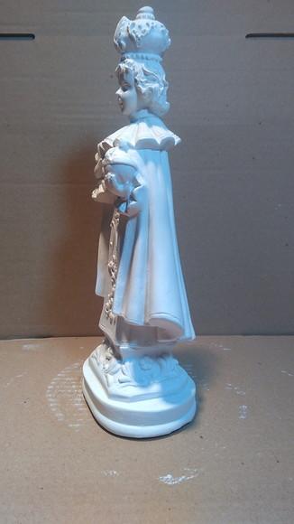 Imagem Menino Jesus de Praga Escultura em Gesso Cru