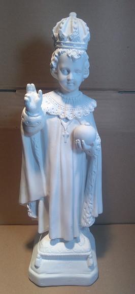 Imagem Menino Jesus de Praga Escultura em Gesso Grande