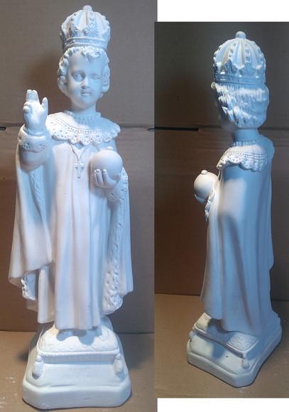 Imagem Menino Jesus de Praga Escultura em Gesso Grande
