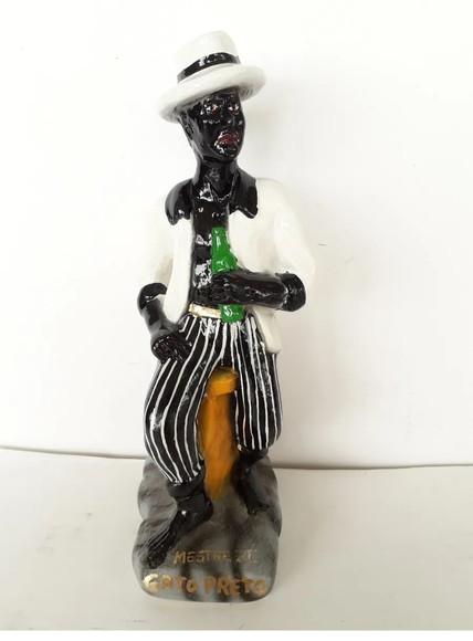Imagem Mestre Zé Gato Preto Escultura Malandro Zé Gato Preto