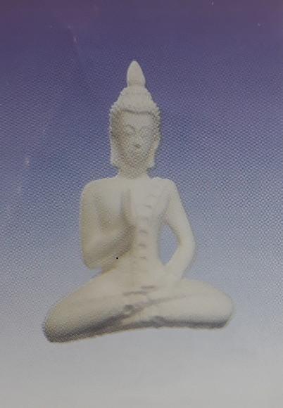 Imagem Monge Sentado Escultura em Gesso Cru para Pintar