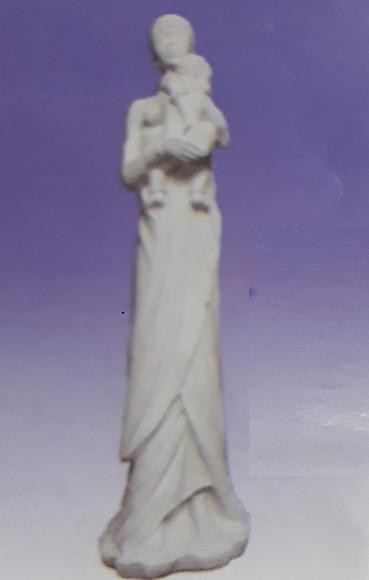Imagem Negra com Menino Escultura em Gesso para Pintar