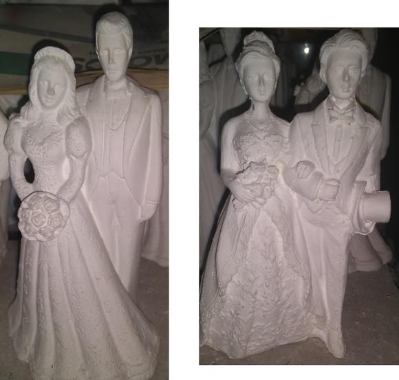 Imagem Noivos Românticos Escultura Noivinhos para Enfeitar