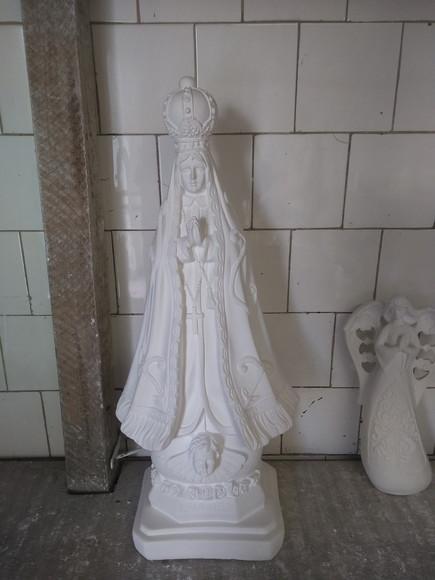 Imagem Nossa Senhora Aparecida Escultura em Gesso Cru 60cm