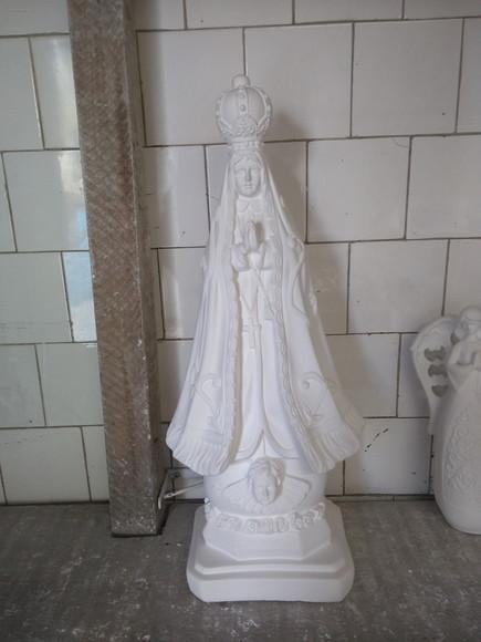 Imagem Nossa Senhora Aparecida Escultura em Gesso Cru 60cm