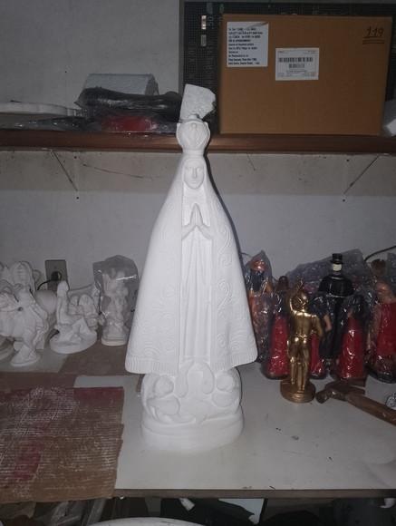 Imagem Nossa Senhora Aparecida Escultura Grande com 60cm