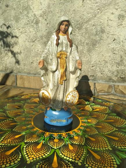 Imagem Nossa Senhora das Graças das Medalhas Pintura Linda