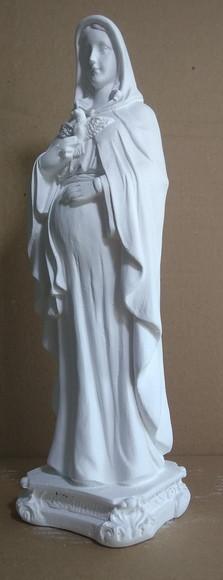 Imagem Nossa Senhora Gravida Escultura em Gesso Natural 31cm