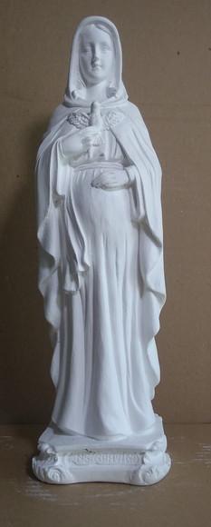 Imagem Nossa Senhora Gravida Escultura em Gesso Natural 31cm