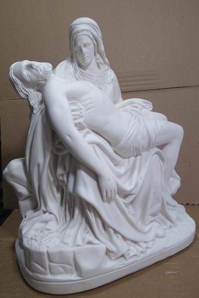 Imagem Nossa Senhora Pietá Escultura Sra. Pieta Gesso Cru