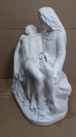 Imagem Nossa Senhora Pietá Escultura Sra. Pieta Gesso Cru