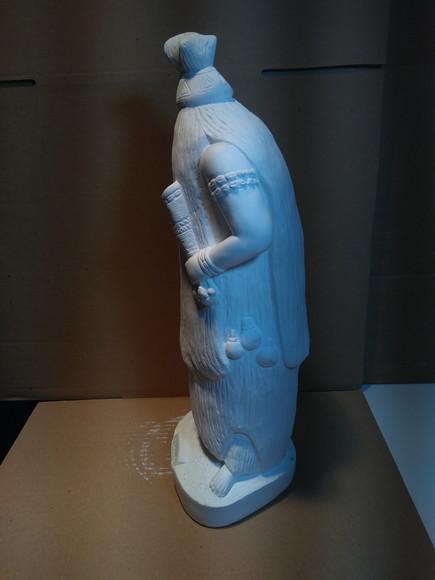 Imagem Obaluaê em Gesso Cru para Pintar Orixá do Candomblé