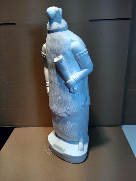 Imagem Obaluaê em Gesso Cru para Pintar Orixá do Candomblé