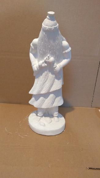 Imagem Obaluaê Orixá do Candomblé em Gesso Cru para Pintar
