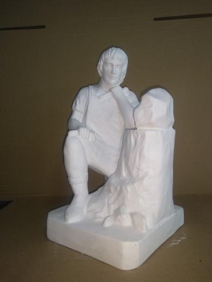 Imagem Operário Maçonaria em Gesso Cru para Pintar