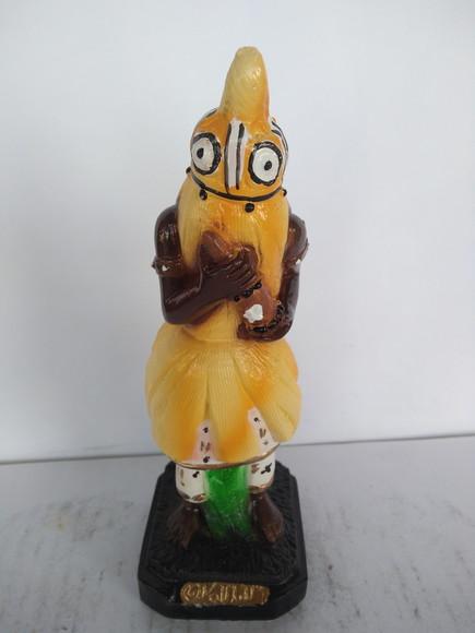 Imagem Omulu Escultura Orixá Omulu em Gesso Natural 20cm