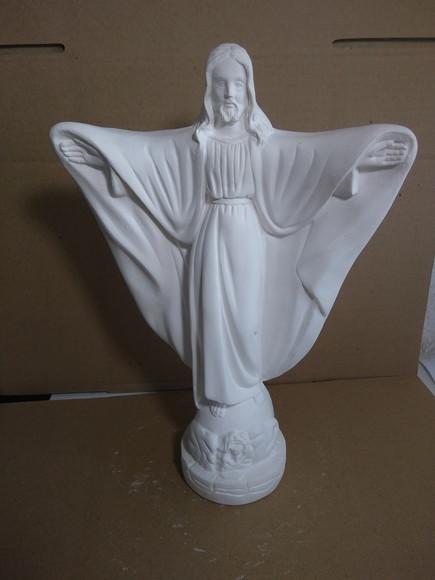 Imagem Oxalá Escultura Cristo de Braços Abertos 29cm