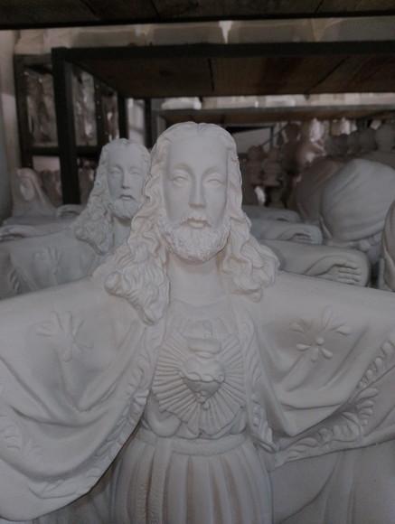 Imagem Oxalá Escultura Cristo de Braços Abertos Grande 60cm