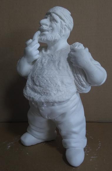 Imagem Pirata Marinheiro em Gesso Cru para Pintar