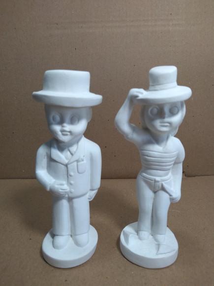 Imagem Pomba Gira Maria Navalha + Zé Pelintra Casal Baby