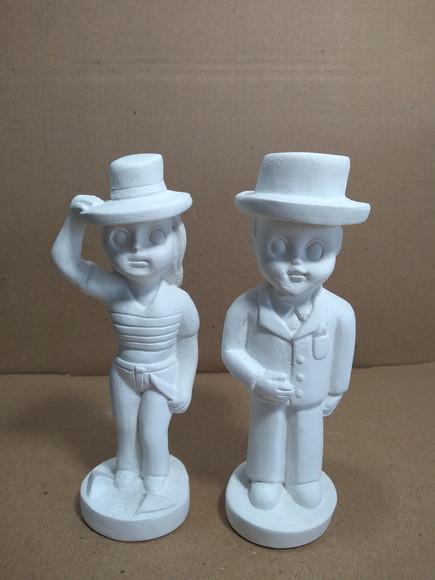 Imagem Pomba Gira Maria Navalha + Zé Pelintra Casal Baby
