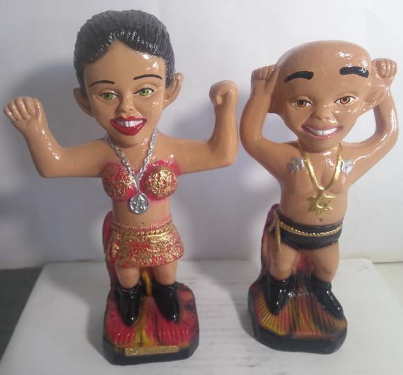 Imagem Pomba Gira Mirim + Exu Brasinha Casal Exu Pomba Gira