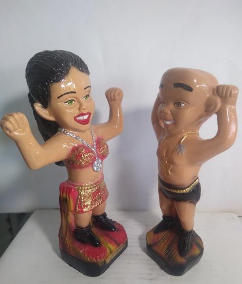 Imagem Pomba Gira Mirim + Exu Brasinha Casal Exu Pomba Gira