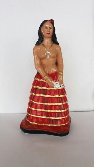 Imagem Pomba Gira Sete Saias Fechadas Escultura em Gesso