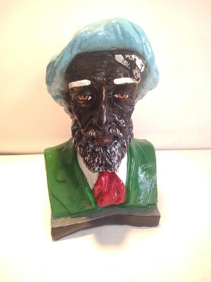 Imagem Preto Velho Pai Jacob Escultura do Busto em Gesso