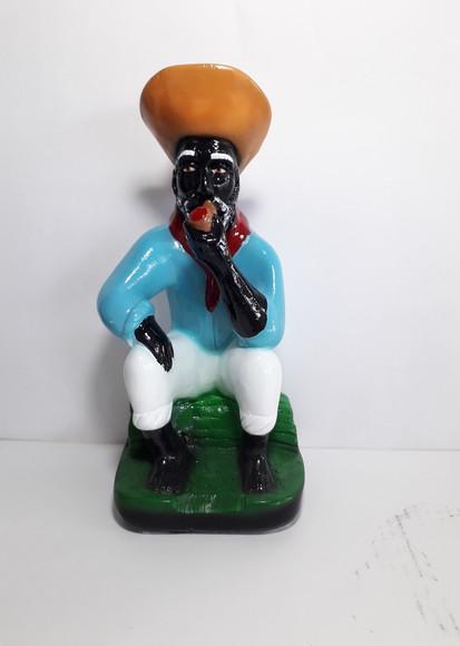 Imagem Preto Velho Pai Thomas Escultura em Gesso Natural