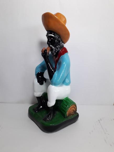 Imagem Preto Velho Pai Thomas Escultura em Gesso Natural