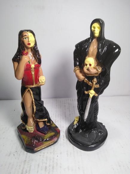 Imagem Rosa Caveira Luxo + Exu Caveira Kit Casal Caveira