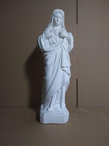 Imagem Sagrado Coração de Maria em Gesso para Pintar