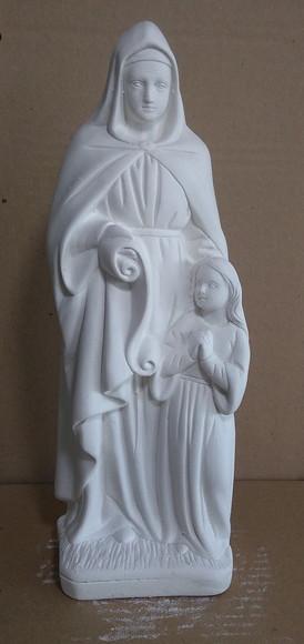 Imagem Santa Ana Escultura Santa Anna em Gesso Cru 29cm