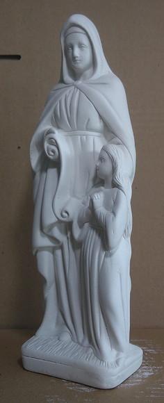 Imagem Santa Ana Escultura Santa Anna em Gesso Cru 29cm