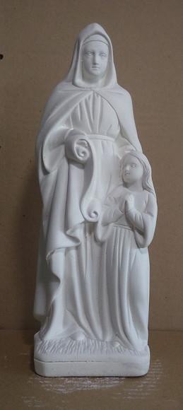 Imagem Santa Ana Escultura Santa Anna em Gesso Cru 29cm