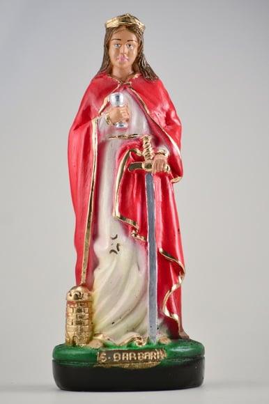 Imagem Santa Barbara Escultura 100% em Gesso Santa Católica
