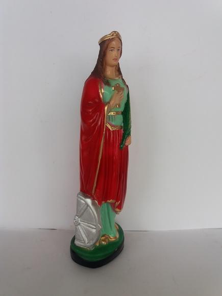Imagem Santa Catarina Escultura 100% em Gesso Católica