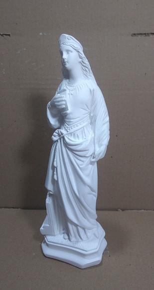 Imagem Santa Cecilia Escultura Santa Cecília em Gesso Cru