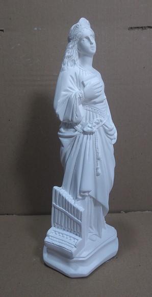 Imagem Santa Cecilia Escultura Santa Cecília em Gesso Cru