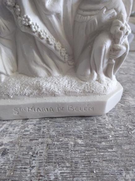 Imagem Santa Maria de Belém Escultara em Gesso Cru