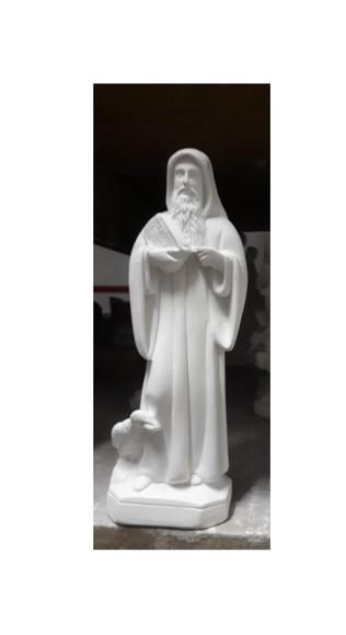 Imagem São Bento Escultura Santo São Bento Gesso Cru