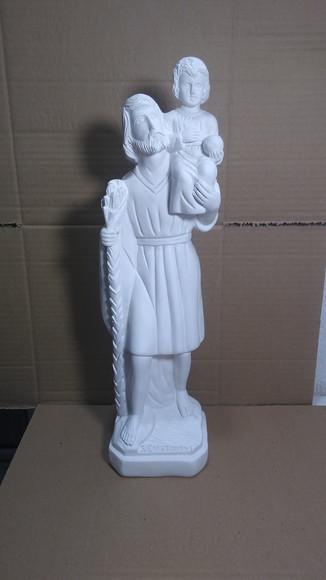 Imagem São Cristóvão Escultura Santo São Cristovão Grande