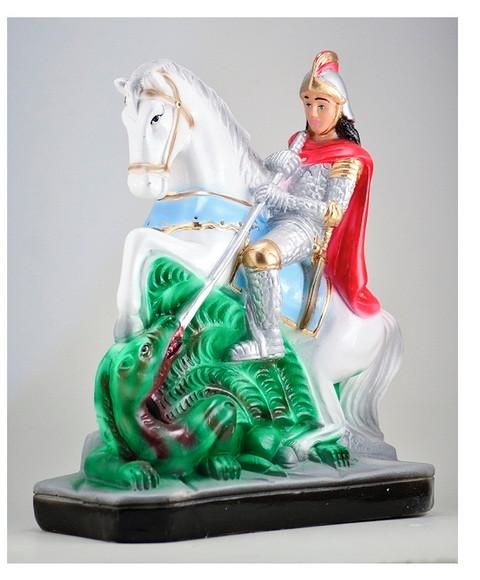 Imagem São Jorge Escultura Santo Estatua 100% em Gesso
