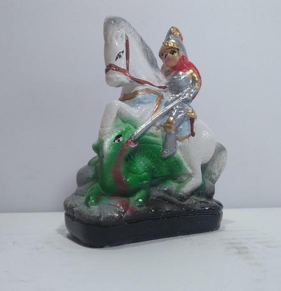 Imagem São Jorge Escultura Pequena de Bolso São Jorge 9cm