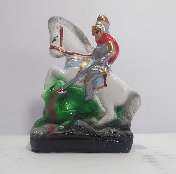Imagem São Jorge Escultura Pequena de Bolso São Jorge 9cm